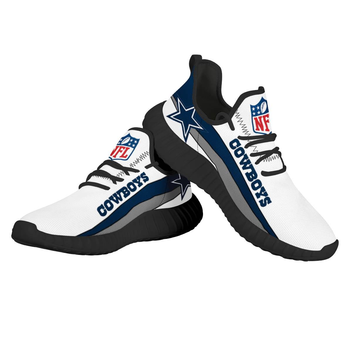 Women's NFL Dallas Cowboys Mesh Knit Sneakers/Shoes 017